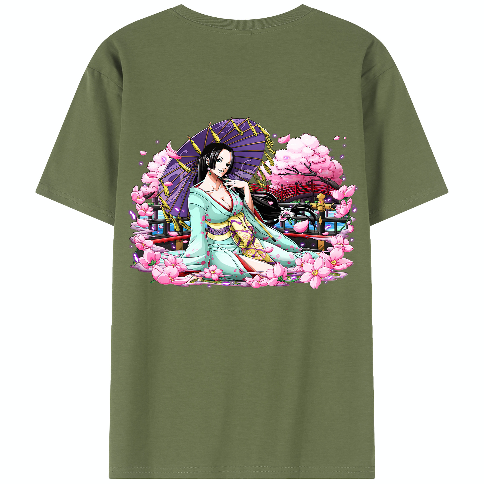 ワンピース ボア・ハンコック ONE PIECE Boa·Hancock 綿100％半袖Tシャツ（背面プリント）
